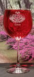 Engraved Vina Balloon Wine Glass