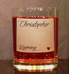 Personalized Wyoming Whiskey Glass