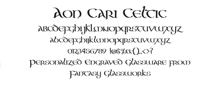 word celtic font