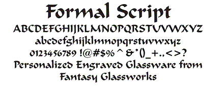 Formal Script Font