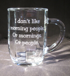 Personalized Engraved 10 oz Optic Coffee Mug