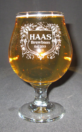 Belgian Engraved Beer Glass