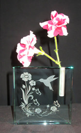 Personalized Engraved Block Bud Vase