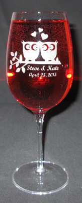 Personalized Engraved Crescendo Bordeaux Wine Glass