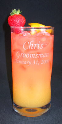 Personalized Engraved Impressions 16 oz Beverage Glass