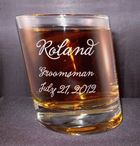 Personalized Engraved Pisa Double Old Fashioned