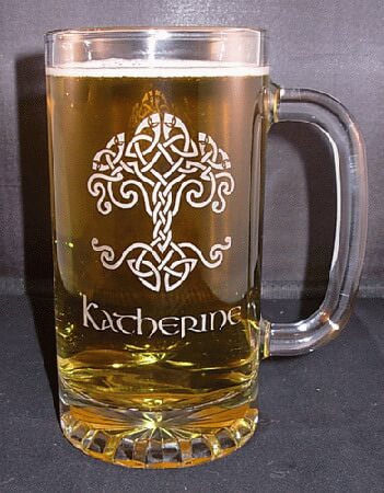 16 oz Engraved Tankard Beer Mug