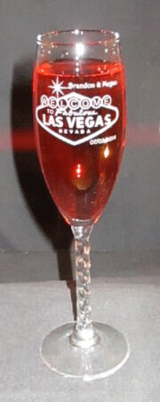 Personalized Engraved Vegas Revolution Champagne Flute