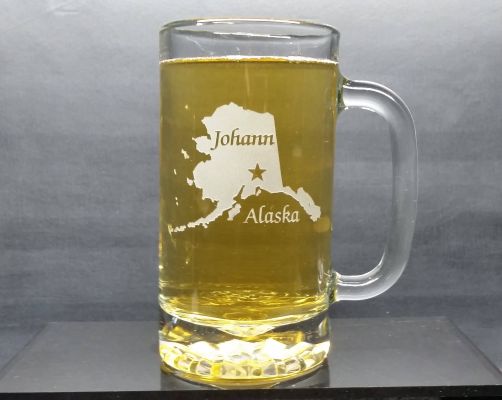 Personalized Alaska Beer Mug