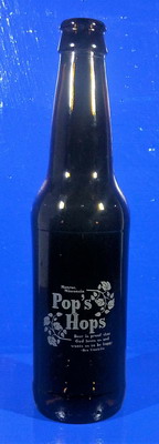 Amber Engraved Beer Bottle