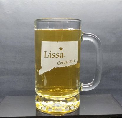 Personalized Connecticut Beer Mug