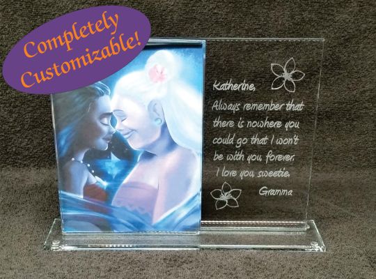 Personalized Engraved 5 x 7Footed Glass Frame