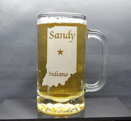 Personalized Indiana Beer Mug