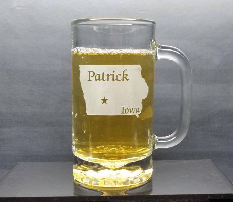 Personalized Iowa Beer Mug