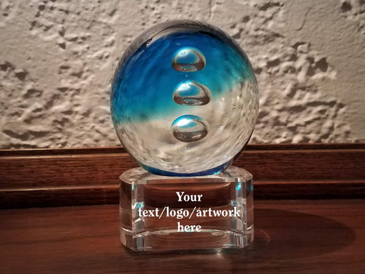 Personalized Engraved Livorno Art Glass Award