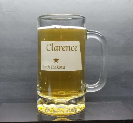 Personalized North Dakota Beer Mug