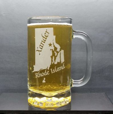 Personalized Rhode Island Beer Mug