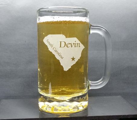 Personalized South Carolina Beer Mug