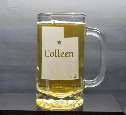 Personalized Utah Beer Mug