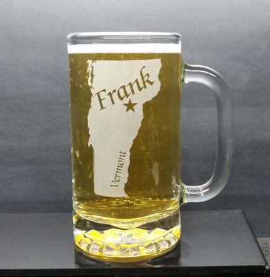 Personalized Vermont Beer Mug