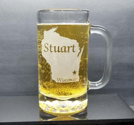 Personalized Wisconsin Beer Mug