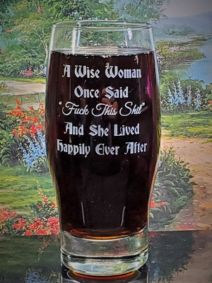 Personalized Engraved Wise Woman Beverage Glass